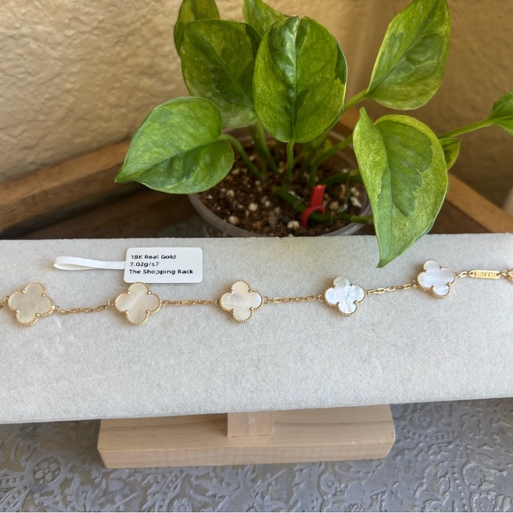 18K Real Gold Bracelet - Picture 1 of 6
